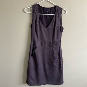 Gap V Neck Purple Dress with Pockets